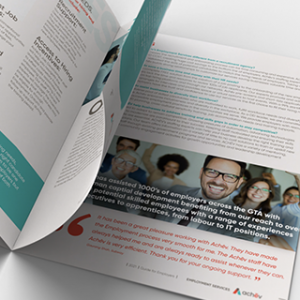 achev booklet with flipped pages